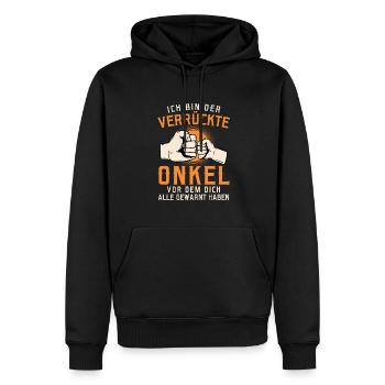 Patenonkel Onkel Pate Taufpate Patenonkel - Männer Premium Bio Hoodie - Schwarz - Vorne - Nico (187cm)