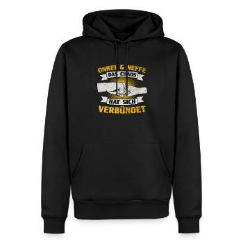 Patenonkel Onkel Pate Taufpate Patenonkel - Männer Premium Bio Hoodie - Schwarz - Vorne - Nico (187cm)