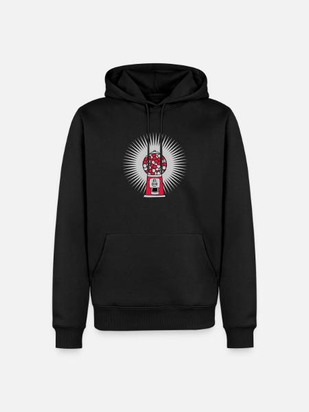 Strahlen Kaugummi Spender - Männer Premium Bio Hoodie - Schwarz