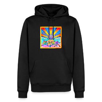 LSD Pappen - Männer Premium Bio Hoodie - Schwarz - Vorne - Nico (187cm)