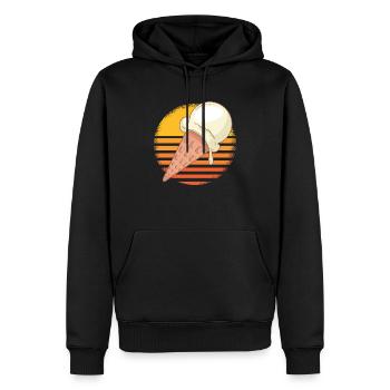 Retro Vintage Ice Cream T-Shirt - Men’s Premium Organic Hoodie - black - Front - Nico (187cm)