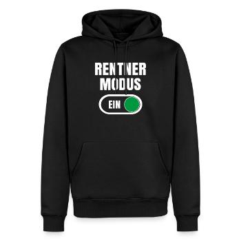 Rentnermodus Rentner Rente Geschenk Kollege - Männer Premium Bio Hoodie - Schwarz - Vorne - Nico (187cm)
