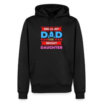 Daughter and father Alliance for life - Men’s Premium Organic Hoodie - black - Front - Nico (187cm)