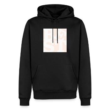 Best WordPlay original art 1 - Men’s Premium Organic Hoodie - black - Front - Nico (187cm)