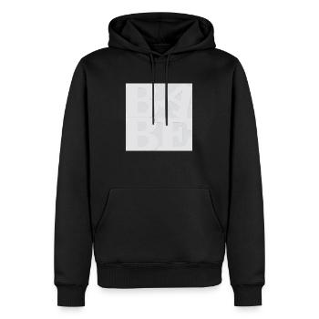 Babe WordPlay art original 3 - Sweat à capuche Premium bio Homme - noir - Devant - Nico (187cm)