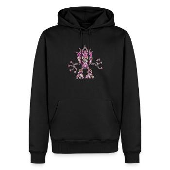 Alles ist unter Kontrolle - Lila - Männer Premium Bio Hoodie - Schwarz - Vorne - Nico (187cm)