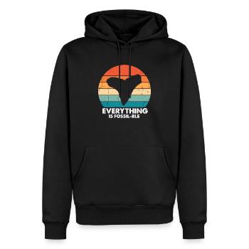 Fossil Archaeology Design Fossils Fossil Hunters - Men’s Premium Organic Hoodie - black - Front - Nico (187cm)