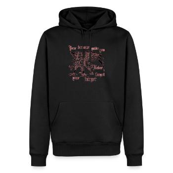 Greif Ziel - Männer Premium Bio Hoodie - Schwarz - Vorne - Nico (187cm)