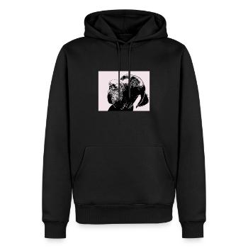 Deutsche Dogge - Männer Premium Bio Hoodie - Schwarz - Vorne - Nico (187cm)