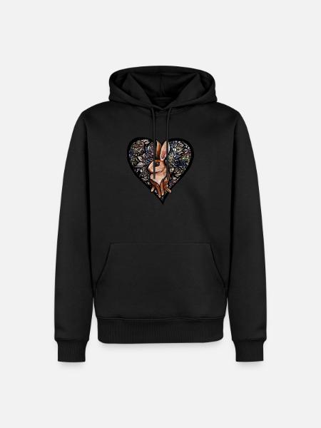 Rabbit - Men’s Premium Organic Hoodie - black