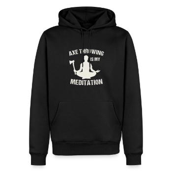 Axe ThrowIng Axe Double Axe Thrower - Men’s Premium Organic Hoodie - black - Front - Nico (187cm)
