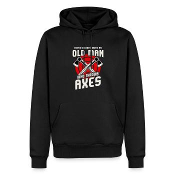 Axe ThrowIng Axe Double Axe Thrower - Men’s Premium Organic Hoodie - black - Front - Nico (187cm)