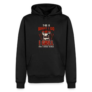 Barbecue Grill Grillzubehör BBQ Grillmeister Grill - Männer Premium Bio Hoodie - Schwarz - Vorne - Nico (187cm)