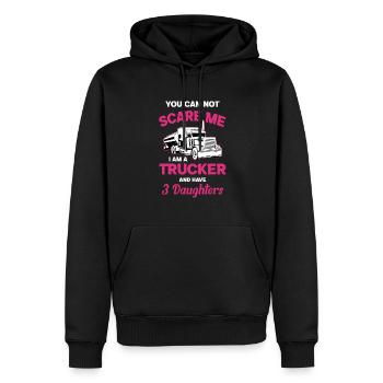 LKW Fahrerin Lastkraftwagen Trucker Girl - Männer Premium Bio Hoodie - Schwarz - Vorne - Nico (187cm)
