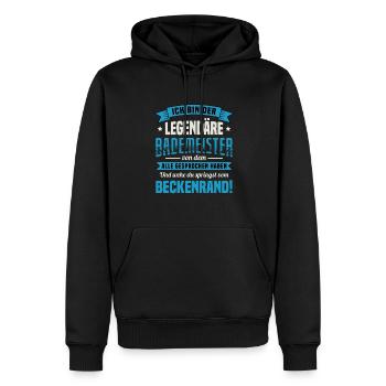 Rettungsschwimmer Beruf Legendäre Bademeister - Männer Premium Bio Hoodie - Schwarz - Vorne - Nico (187cm)