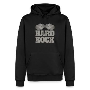 Recherche sur les roches et conception de roches à quartz - Sweat à capuche Premium bio Homme - noir - Devant - Nico (187cm)
