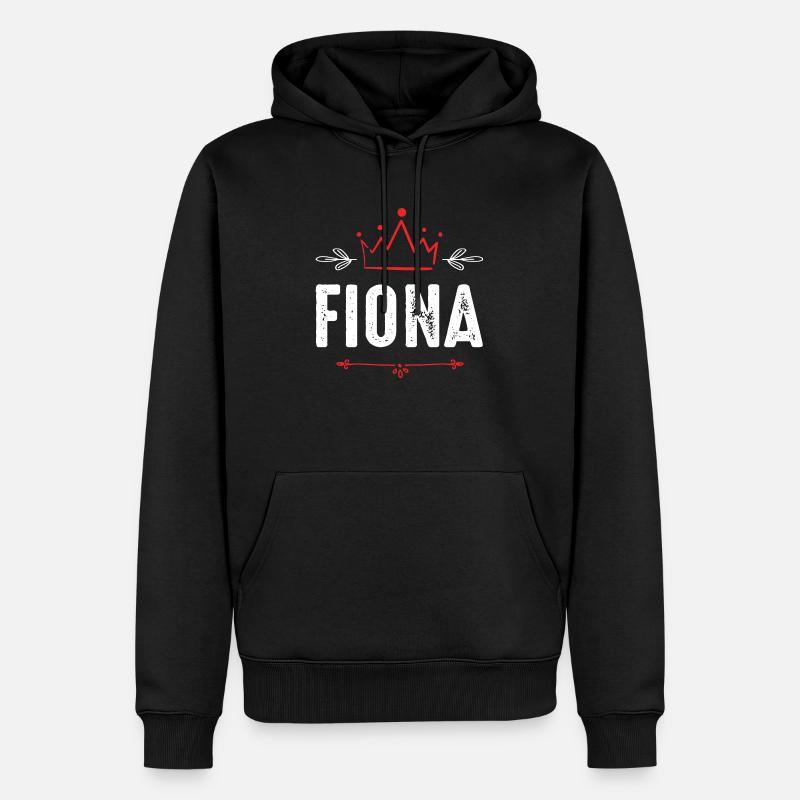 Fiona - Sweat à capuche Premium bio Homme - noir
