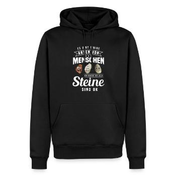 Es Gibt Einige Arten Von Menschen Ich hasse Alle - Männer Premium Bio Hoodie - Schwarz - Vorne - Nico (187cm)