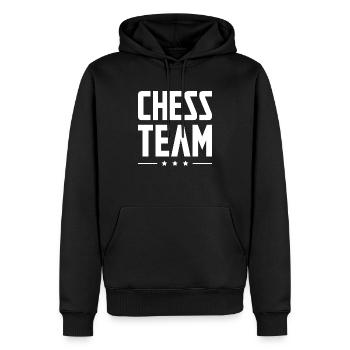 Chess Team - Men’s Premium Organic Hoodie - black - Front - Nico (187cm)