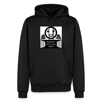 Whatever suits your moods - Männer Premium Bio Hoodie - Schwarz - Vorne - Nico (187cm)