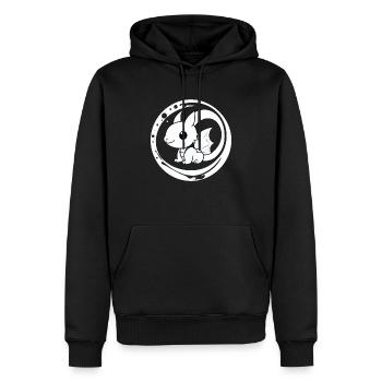 Cartoon Drache Feuer Fantasie Comic Drachen 9 - Männer Premium Bio Hoodie - Schwarz - Vorne - Nico (187cm)