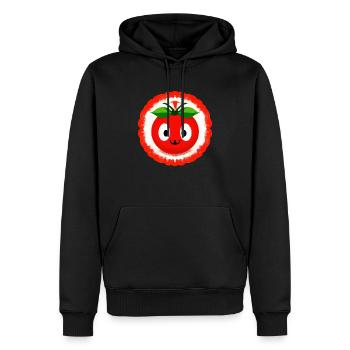 Tomate Comic Tomato Sweet Cartoon 14 - Sweat à capuche Premium bio Homme - noir - Devant - Nico (187cm)