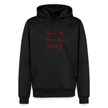 Chemise préférée - Sweat à capuche Premium bio Homme - noir - Devant - Nico (187cm)