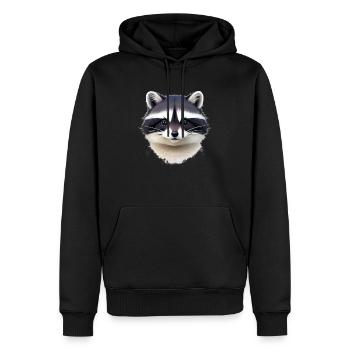 Waschbären süßer Cartoon Waschbär 10 - Männer Premium Bio Hoodie - Schwarz - Vorne - Nico (187cm)
