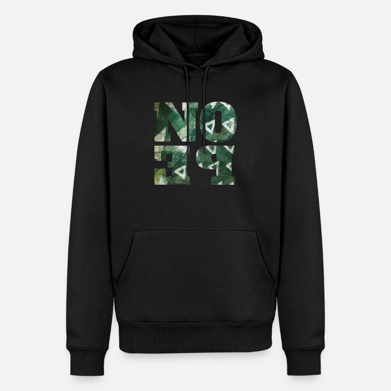 NOPE - sei kein ja-Sager! - Männer Premium Bio Hoodie - Schwarz