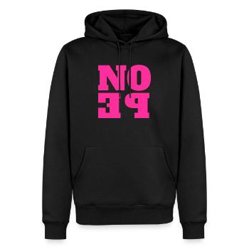 NOPE - sei kein ja-Sager! - Männer Premium Bio Hoodie - Schwarz - Vorne - Nico (187cm)