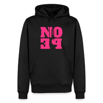 NOPE - sei kein ja-Sager! - Männer Premium Bio Hoodie - Schwarz - Vorne - Nico (187cm)