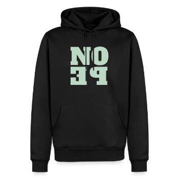 NOPE - sei kein ja-Sager! - Männer Premium Bio Hoodie - Schwarz - Vorne - Nico (187cm)