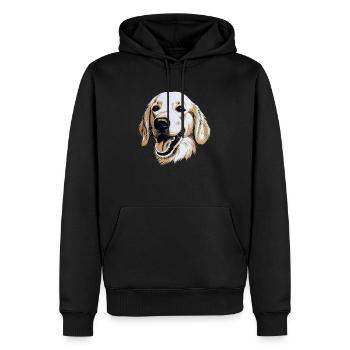 Golden Retriever Dog Lover - Sweat à capuche Premium bio Homme - noir - Devant - Nico (187cm)