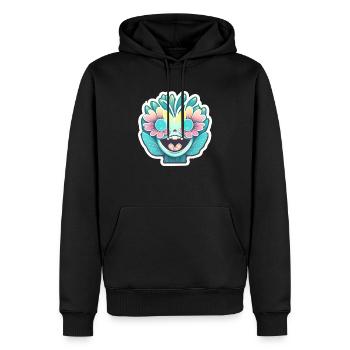Frühling und die lachenden Gesichter - Männer Premium Bio Hoodie - Schwarz - Vorne - Nico (187cm)