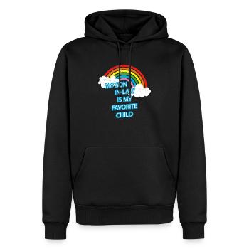 Mein Schwiegersohn ist mein Lieblingskind lustige Familie - Männer Premium Bio Hoodie - Schwarz - Vorne - Nico (187cm)