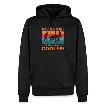 Tischtennis lustiger Spruch Vatertag Vater Papa - Männer Premium Bio Hoodie - Schwarz - Vorne - Nico (187cm)