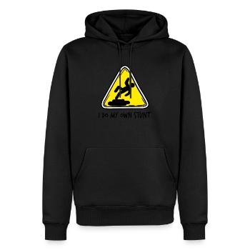 Ma propre signalisation de cascade - Sweat à capuche Premium bio Homme - noir - Devant - Nico (187cm)