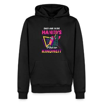 90er Jahre Mottoparty 1990er Neunziger Kostüm - Männer Premium Bio Hoodie - Schwarz - Vorne - Nico (187cm)