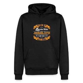 Berichte Journalismus Zeitungsartikel Journalistin - Männer Premium Bio Hoodie - Schwarz - Vorne - Nico (187cm)