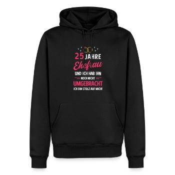 Hochzeitstag Jubiläum Verheiratet Ehe Ehefrau - Männer Premium Bio Hoodie - Schwarz - Vorne - Nico (187cm)