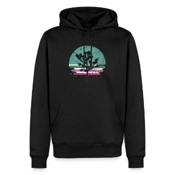 parc national de joshua Tree - Sweat à capuche Premium bio Homme - noir - Devant - Nico (187cm)