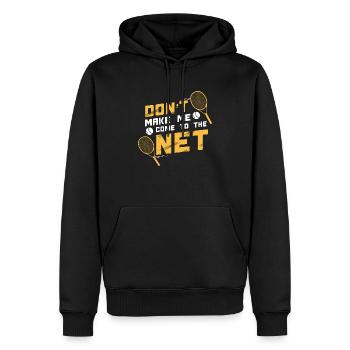 Don't Come to the Net - Unik-T-Shirts - Sweat à capuche Premium bio Homme - noir - Devant - Nico (187cm)