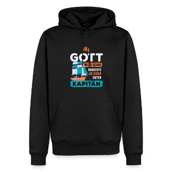 Segelboot Segelschiff Bootsfahrer Kapitän - Männer Premium Bio Hoodie - Schwarz - Vorne - Nico (187cm)
