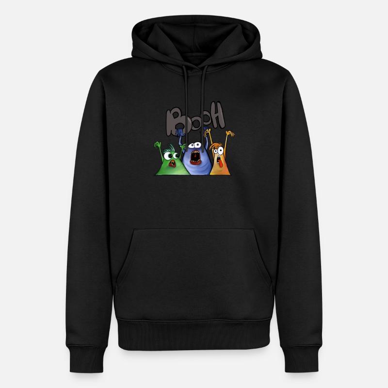 Booh - Männer Premium Bio Hoodie - Schwarz