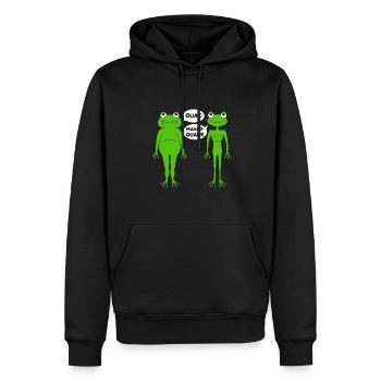 Quak Mager Quak Kröte Laubfrosch Frosch - Männer Premium Bio Hoodie - Schwarz - Vorne - Nico (187cm)