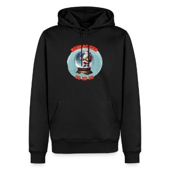 Schneekugel.... - Männer Premium Bio Hoodie - Schwarz - Vorne - Nico (187cm)