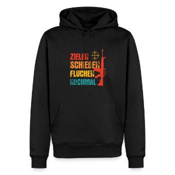 Schützenfest Schießen Schießsport Sportschütze - Männer Premium Bio Hoodie - Schwarz - Vorne - Nico (187cm)