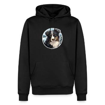 Appenzeller Mountain Dog Mix - Sweat à capuche Premium bio Homme - noir - Devant - Nico (187cm)