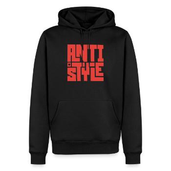 AntiStyle (AntiStyle) - Sweat à capuche Premium bio Homme - noir - Devant - Nico (187cm)
