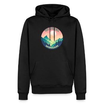 Femme errante - Sweat à capuche Premium bio Homme - noir - Devant - Nico (187cm)